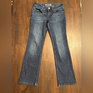 Wrangler boot cut blue jeans 7x32